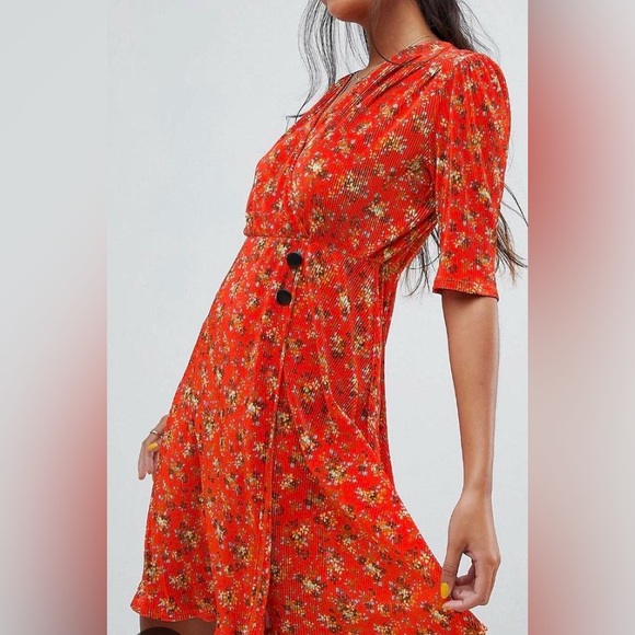 ASOS Dresses & Skirts - ASOS Orange Floral Mini Dress